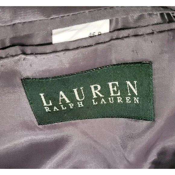 Lauren Ralph Lauren Mens Blazer Size 46 Regular Glen Check Plaid Business Casual